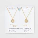 Beloved + Inspired 14K Gold Dipped Big Dipper Little Dipper Chain Necklace Set 2pk - Gold