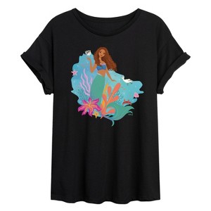Women's - Disney - Ariel Oversized Graphic T-Shirt - 1 of 4
