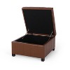 Modern Contemporary Square Storage Ottoman with Fabric,black/brown/beige-Christopher Knight Home - 4 of 4