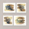 4-PC Vignette Gold Sea Collection White Framed Wall Art for Living Room, Bedroom Wall Art Print for Home Decor by Bluebird Barn - 2 of 4