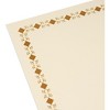 Hamilco Cream Color Vellum Certificate Cardstock Paper with Raised Print Border – 8 1/2 x 11" 65 lb Cover Card Stock for Printer - 50 Sheets - 2 of 2