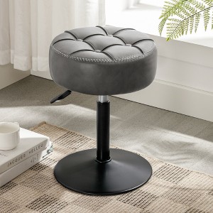 Arceso Adjustable Vanity Stool, 360° Swivel Faux Leather Stool for Makeup Room, Bathroom & Living Room - 1 of 4