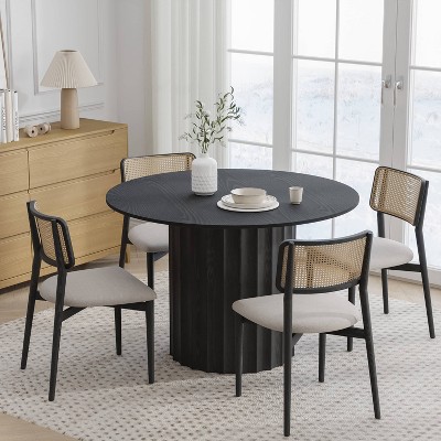 Dovelina 46" Round Dining Table Modern Wood Kitchen Table Dining Room Table for 4 People