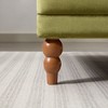 Sapphtopaz 1pc Accent Chair Upholstered Lounge Chair with Elegant Circular Armrests Roman Column Legs, Ergonomic Lumbar Support Living Room Chair - 2 of 4