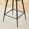 green 2-pack swivel bar stools with breathable cotton-linen cushions and rust-proof electroplated metal frames. - 4 of 4