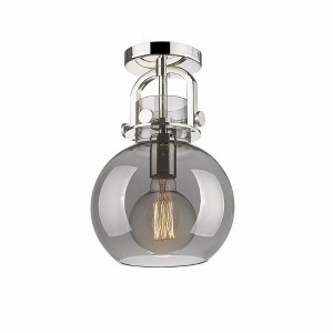 Newton Sphere - 1 Light Flush Mount In Industrial Style-12 Inches Tall and 8 Inches Wide - 1 of 1
