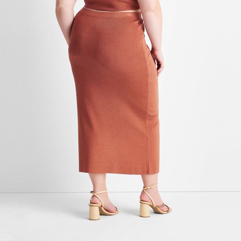 Women's Metallic Ribbed-Knit Midi Skirt - Future Collective™ with Jenny K. Lopez, 2 of 6
