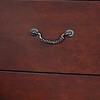 Royal Hampton 27 Inch 2 Drawer Nightstand, Pine Wood, Grain Details, Cherry Brown - 4 of 4