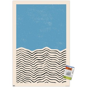 Trends International Geometric - Blue Unframed Wall Poster Prints - 1 of 4