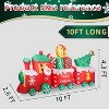 Itopfox 10 ft Inflatable Christmas Train with Santa Claus and Tree Built in LED Lights 1 Piece Outdoor Holiday Yard Decoration - 3 of 4