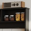 Farmhouse Wine Cabinet Buffet Cabinet, Coffee Bar Cabinet Buffet Table, Kitchen Pantry with Storage, Shelves and Microwave Rack - 3 of 4