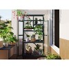 Outdoor 62'' H Wood Large Garden Greenhouse,Balcony 3-Tier Adjustable Shelves Portable Cold Frame,Wooden Lean to Roof Greenhouse-Coolbibila - 2 of 4