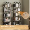 5-Tier Bookshelf, 71Inch Tall Arched Bookcase, Freestanding Open Storage Rack Shelf for Bedroom, Living Room - 4 of 4
