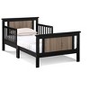 PAGED Toddler Bed Wooden Baby Bed Frame with Reversible Panel and 4 Side Guardrails for Bedroom - 3 of 4