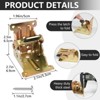 Aoibox Folding Brackets 4 Pack Gold Steel Heavy Duty Self-Lock Hinges with Screws for Table Bed Legs DIY Support - 2 of 4