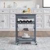 GlasFlength Kitchen Carts and Islands Modern Rolling Kitchen Cart with Spacious Storage for Kitchen, Gray,22.76”*15.75”*33.55" - 4 of 4