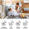 Acekool Washable Area Rug, Boho Vintage Non-Slip Low Pile Soft Accent Carpet for Living Room Bedroom, Pet & Kid Friendly, Easy Care - 4 of 4