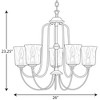 Progress Lighting Bowman 5-Light Chandelier, Matte Black, Clear Glass Shades - image 2 of 3