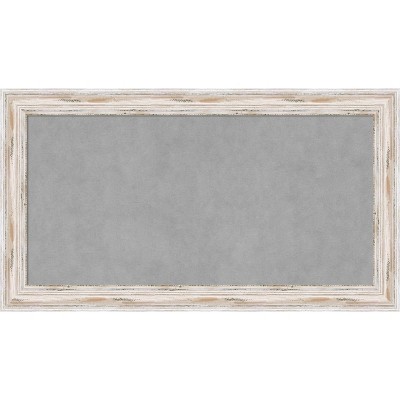 Alexandria Whitewash Wood Framed Magnetic Bulletin Board 27 x 15 in.