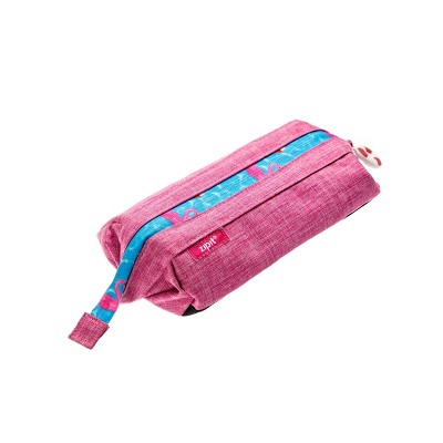 pink clear pencil case