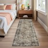 Washable Rug Living Room Rug Vintage Floral Rug Oriental Area Rug, Non Slip Low Pile Rug - 2 of 4
