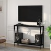 Whizmax 2-Tier Narrow Console Sofa Side Table for Entryway Hallway Living Room, Premium Entryway Furniture, 42.9in L x 9.8in W x 29.9in H ,Black - 2 of 4