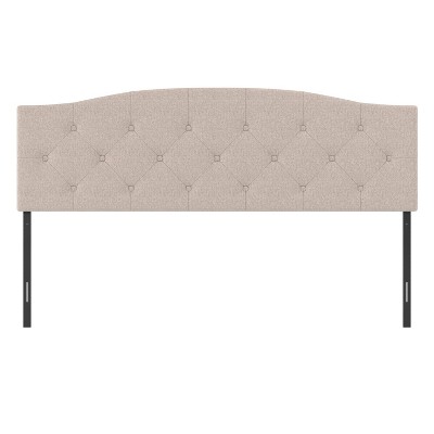 King/California King Provence Upholstered Arch Adjustable Tufted Headboard Linen Fabric - Hillsdale Furniture