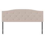 King/California King Provence Upholstered Arch Adjustable Tufted Headboard Linen Fabric - Hillsdale Furniture