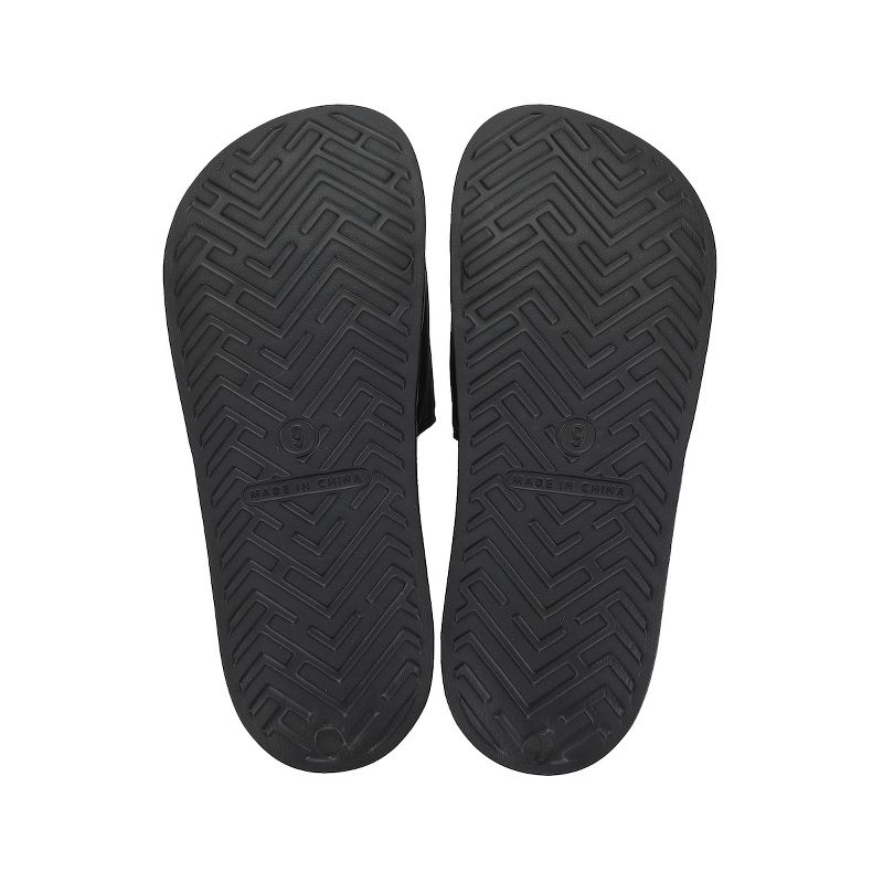 Punisher Skull Logo Adult Black Velcro Athletic Slide Sandals, 3 of 6