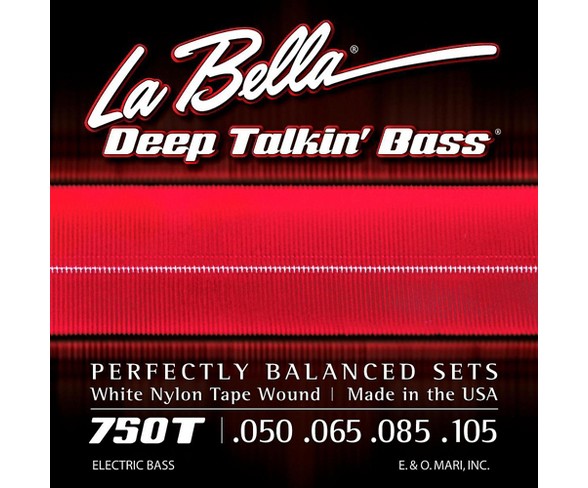 LaBella 750T White Nylon Tape Wound Light Electric Bass Strings