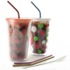 Norpro Stainless Steel Metallic Drinking Straws with Cleaning Brushes, Assorted Colors - 2 of 4