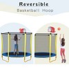 BestParts 5.5FT Kids Trampoline with Enclosure Net & Basketball Hoop, Indoor & Outdoor Mini Trampoline for Toddlers - 3 of 4