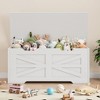 Storage Chest, Toy Chest With Lids, Wood Toy Organizer Box With Safety Hinge, - 4 of 4