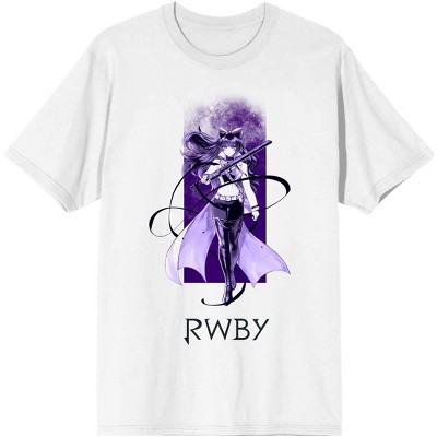 men's white and purple graphic tee