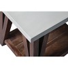 Brookside End Table Concrete Coated Top and Wood Light Gray/Brown - Alaterre Furniture: Mid-Century Modern, Square, Fixed Shelf - 4 of 4