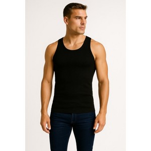 Galaxy By Harvic Men's Heavyweight Ribbed Tank Top - 1 of 4