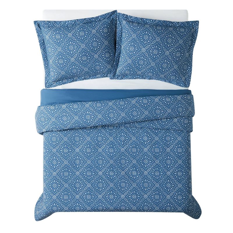 Twin/Twin XL 2pc Katrine Comforter Set Blue - Brooklyn Loom, 4 of 7