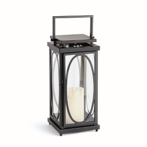 Plum & Post 8" x 18" Jace Colonial Revival Small Candle Holder Decorative Open Top Lantern - 1 of 4