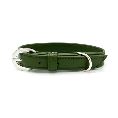 Diphda Olive Cactus Leather Dog Collar