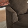 Gulches Compressible 360¡ã Swivel Accent Chair, Dark Brown Faux Fur Upholstered Lounge Chair - 4 of 4