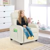 Infans Kids Recliner Chair Adjustable Leather Sofa Armchair w/ Footrest Side Pocket - image 4 of 4