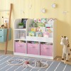 Ruvalino Decorative Bookshelf Kids Bookcase with Fabric Drawers for Bedroom Playroom Nursery, White Pink, 36.22"*11.81"*31.5" - 4 of 4