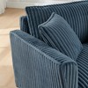 Corduroy Upholstered Armchair Accent Chair with Pillows, Comfortable Lazy Sofa Chair - ModernLuxe - 4 of 4