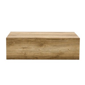 TiramisuBest 39.3" MDF Coffee Table, Modern Light Wood Finish with Stylish Design for Living Room,Wood - 1 of 4
