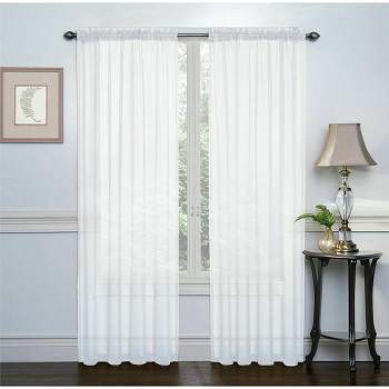 Kate Aurora Basic 2 Pack Sheer Voile Home Window Curtains