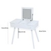 FONTOI 31.8"W/39.3"W Makeup Vanity Table Desk with Mirror Flip Top Design with Drawers and Cabinet for Bedroom Dressing Room, White - 3 of 4