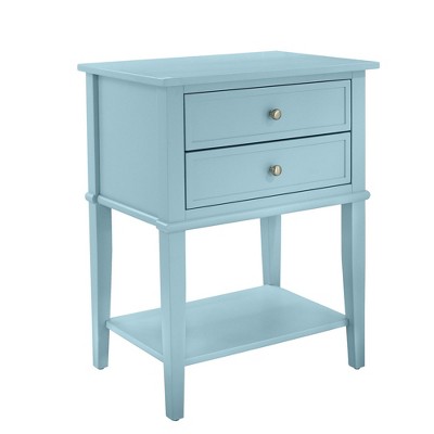 Ameriwood Home Franklin Accent Table With 2 Drawers, Blue : Target