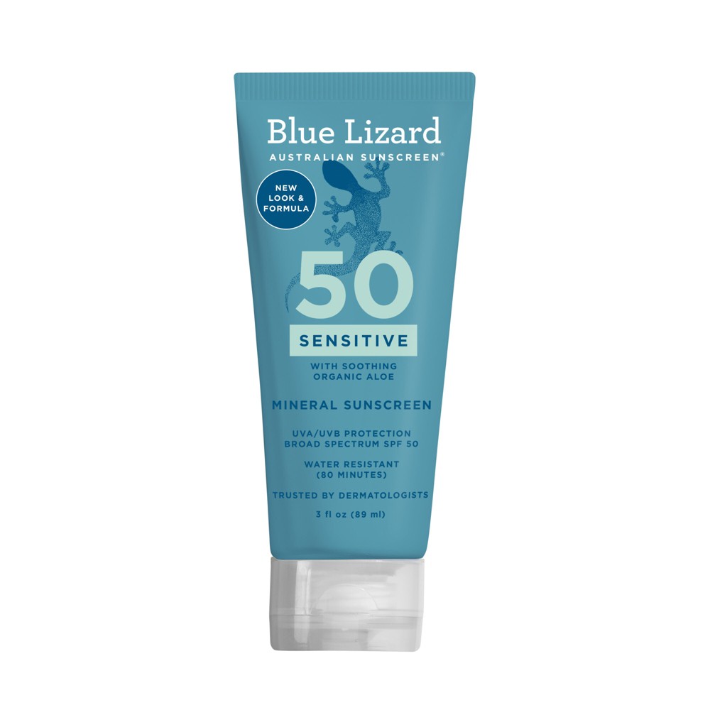 Photos - Sun Skin Care Blue Lizard Sensitive Sunscreen Tube - SPF 50 - 3 fl oz 