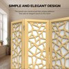 VINGLI 6 Panel Room Divider, Non-Woven Fabric Privacy Screen, Indoor Partition Wall Dividers, Freestanding Space Separator with Unique Pattern (Gold) - 4 of 4
