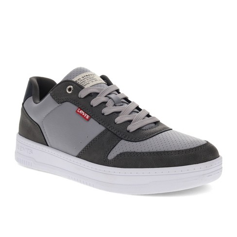 Levi's Mens Drive Lo Vegan Synthetic Leather Casual Lace-up Sneaker Shoe,  Grey/charcoal, Size 13 : Target